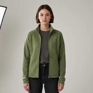 Trail Crest Fleece Outdoorsmen Jacket Women's XS Heather Green Full Zip